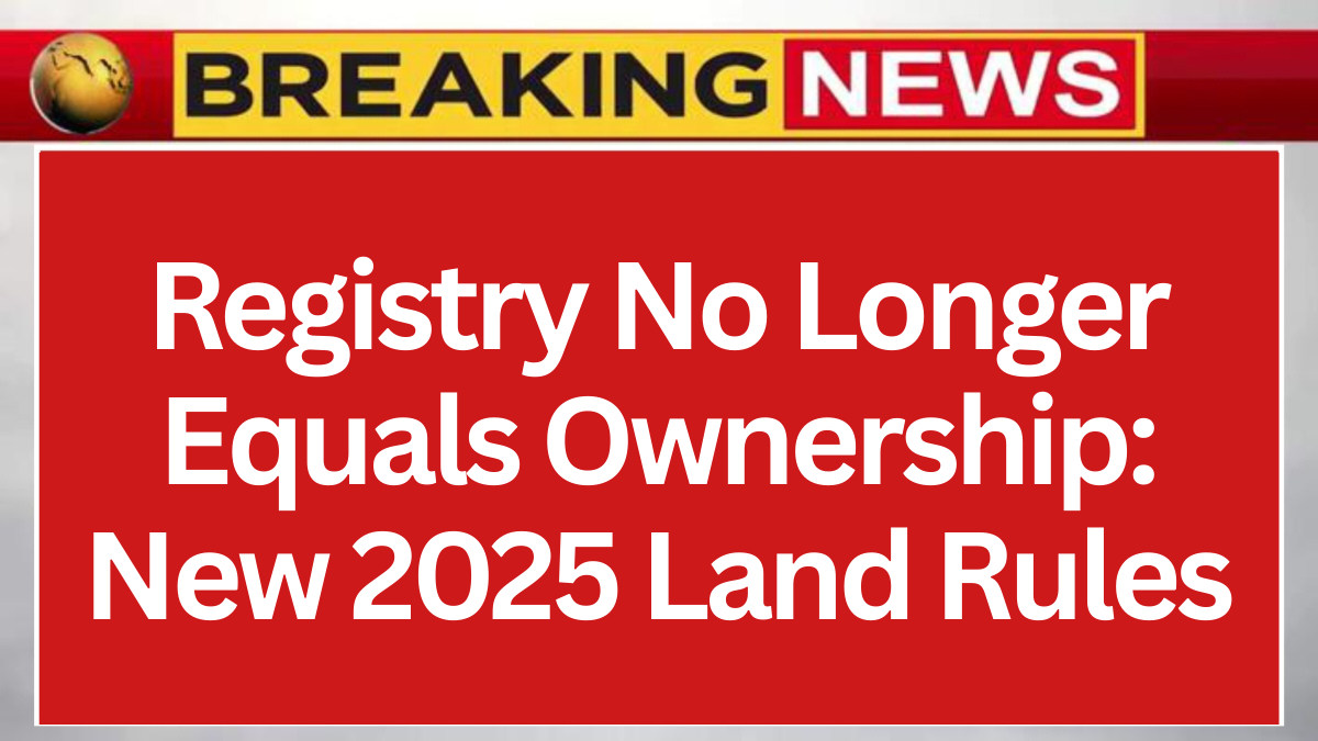 Registry No Longer Equals Ownership New 2025 Land Rules