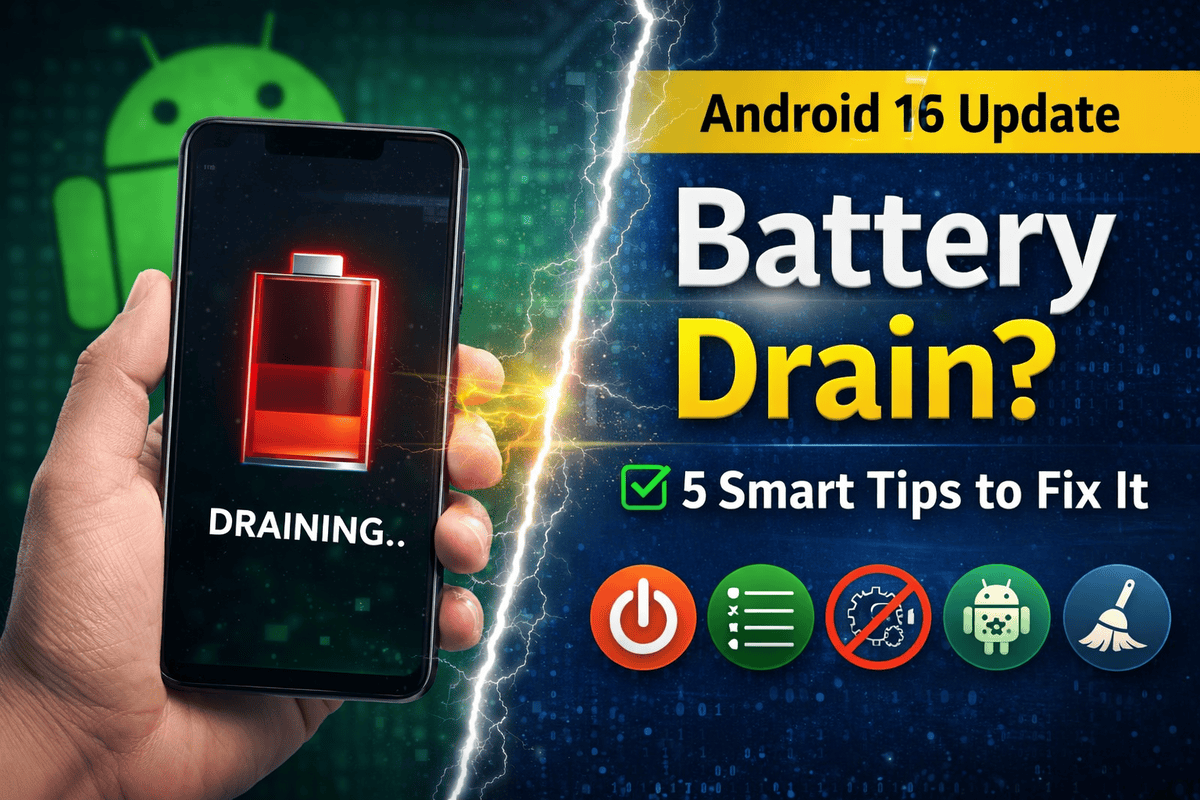 5 Smart Tips to Fix “Battery Drain” After Android 16 Update