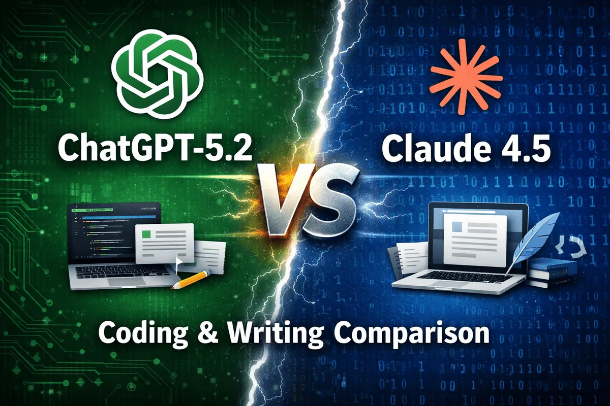 ChatGPT-5.2 vs Claude 4.5: Which AI Model Is Better for Coding and Writing? 1 ChatGPT-5.2 vs Claude 4.5