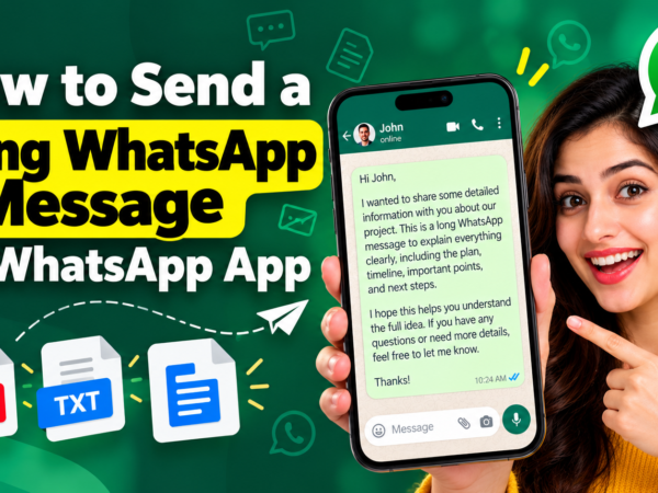 How to Send a Long WhatsApp Message on WhatsApp App